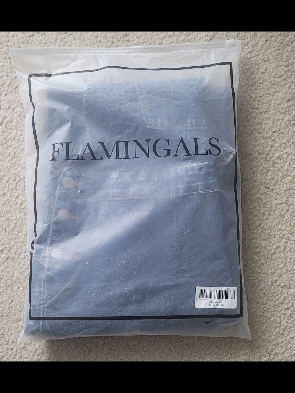 Size 2XL Flamingals Adjustable Buckle Denim Women Overalls - Picture 6 of 6